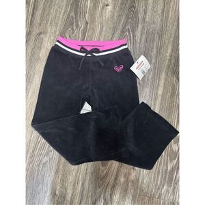 NEW Roxy Velour Black & Pink Pants Size Medium
